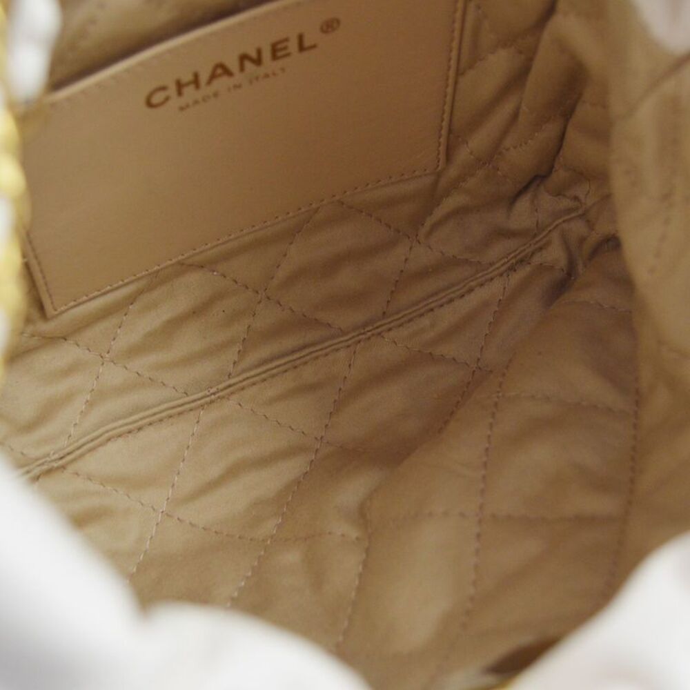 Chanel 22 Chain Hobo Quilted Shaded Calfskin White Leather Shoulder Bag Bag - Picture 7 of 9
